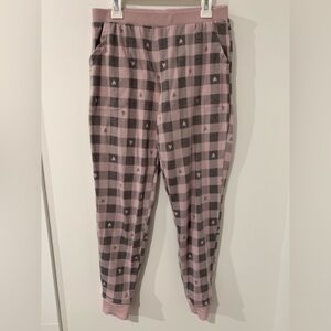 CuddlDuds pink heart pajama pants